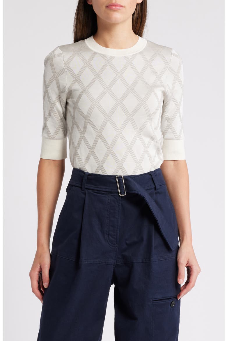 Firone Lightweight Merino Wool Blend Sweater, Main, color, GREY ARGYLE
