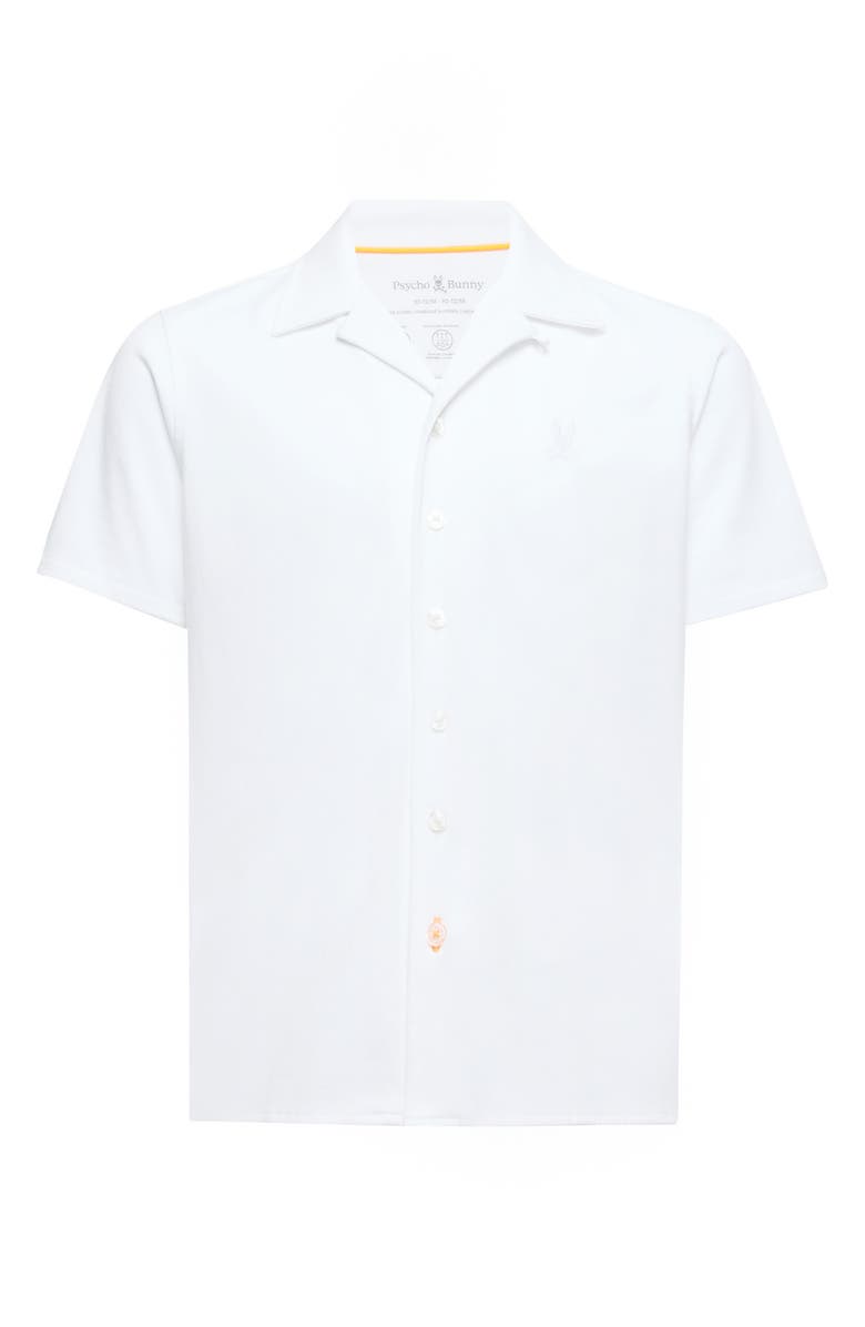 Psycho Bunny Kids' Bryan Camp Shirt, Main, color, White