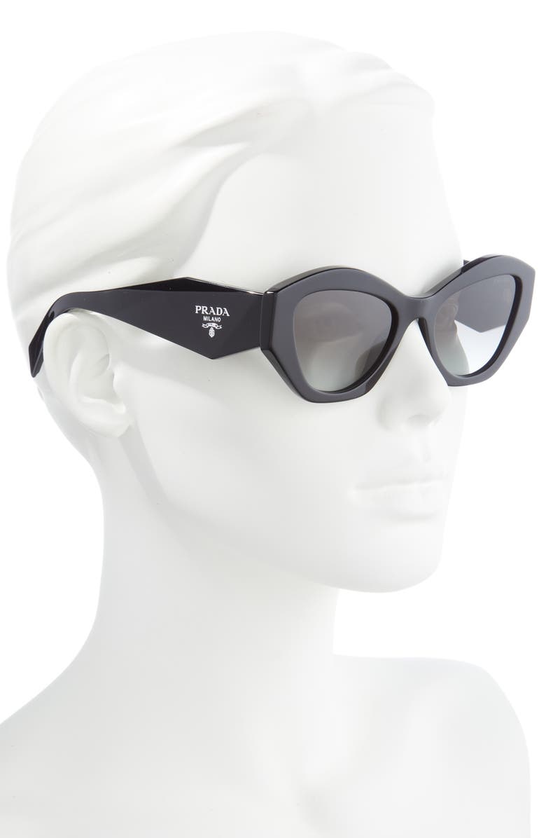 Prada 53mm Gradient Irregular Sunglasses, Alternate, color,