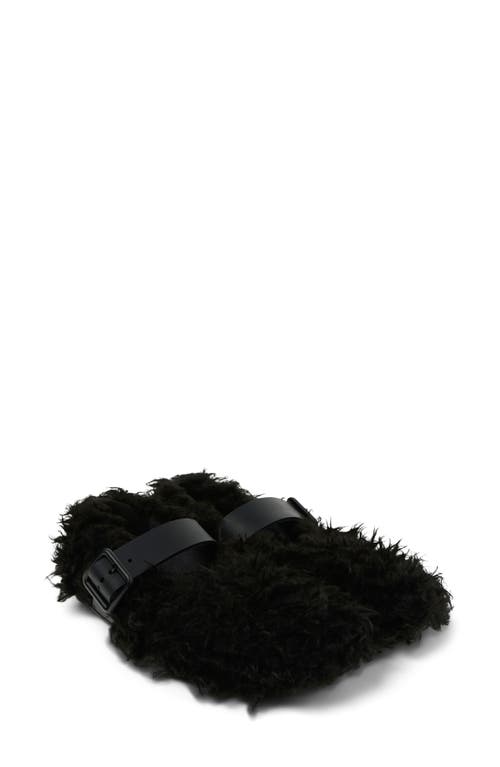 Camper Gender Inclusive Wabi Faux Fur Slipper In Black