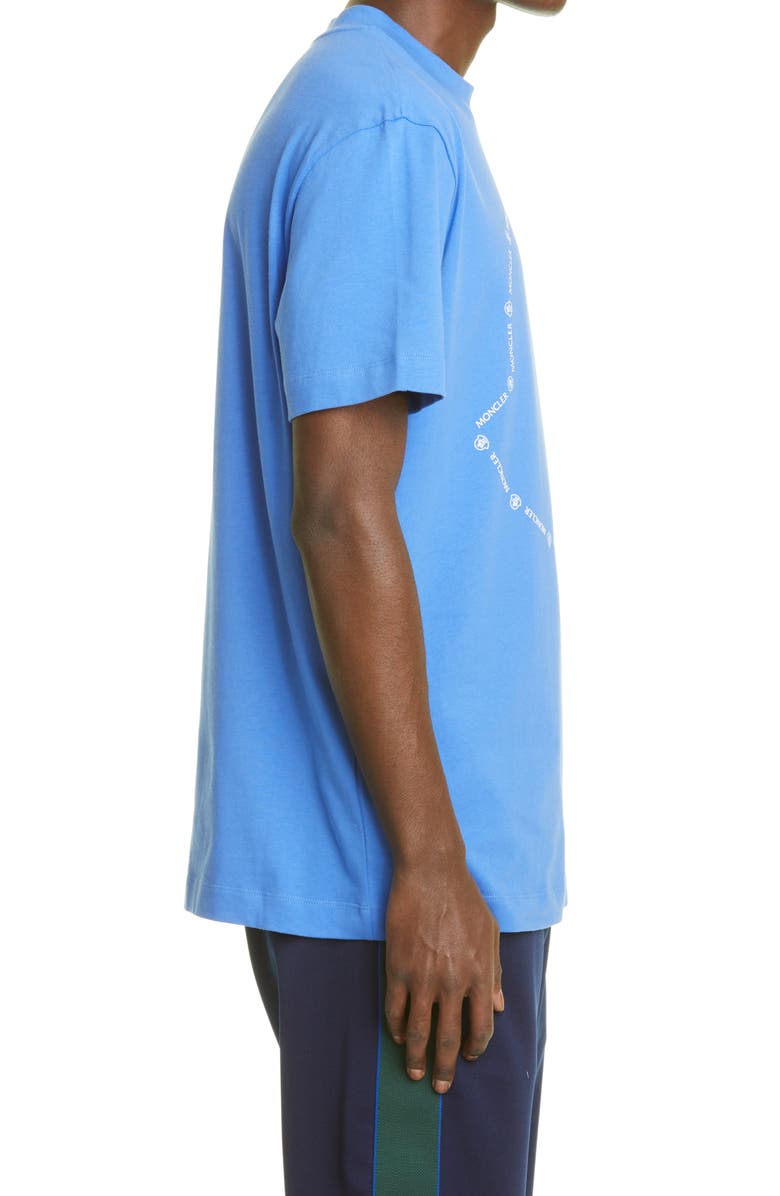 Moncler Logo Outline Graphic Tee, Alternate, color,