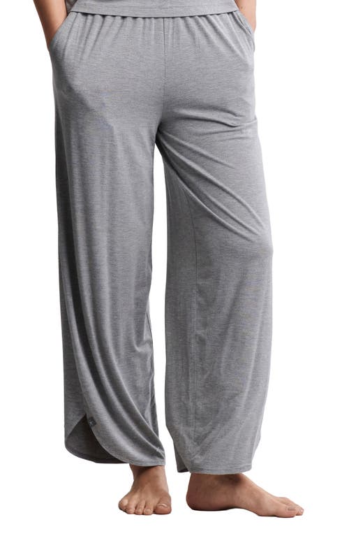 Barefoot Dreams Jersey Crop Wide Leg Pants In Gray