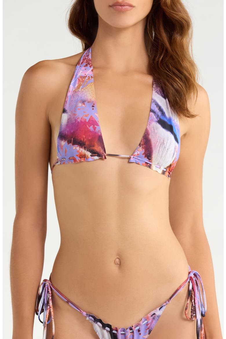 Raw Edge Bikini Top, Main, color, PURPLE
