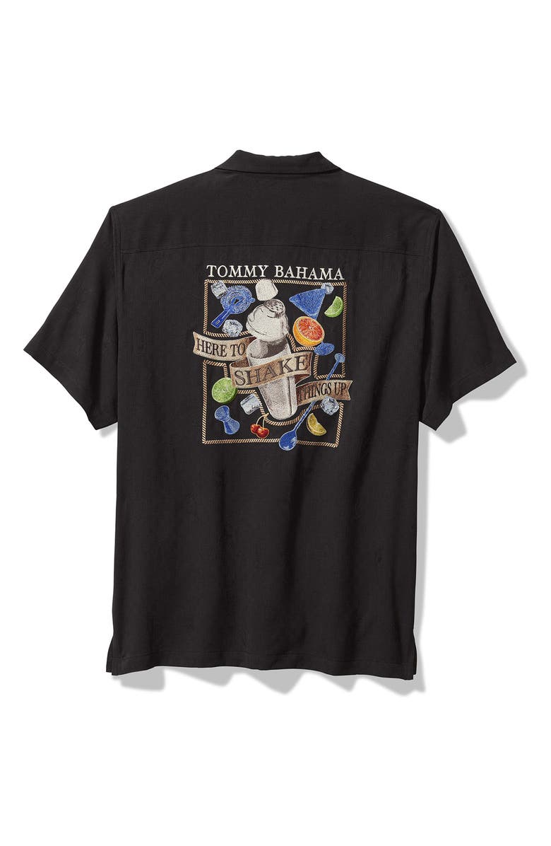 Tommy Bahama Here to Shake Things Up Embroidered Silk Camp Shirt, Alternate, color,