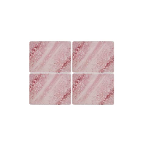 Minerals Rose Quartz Set of 4 Cork Back Placemats