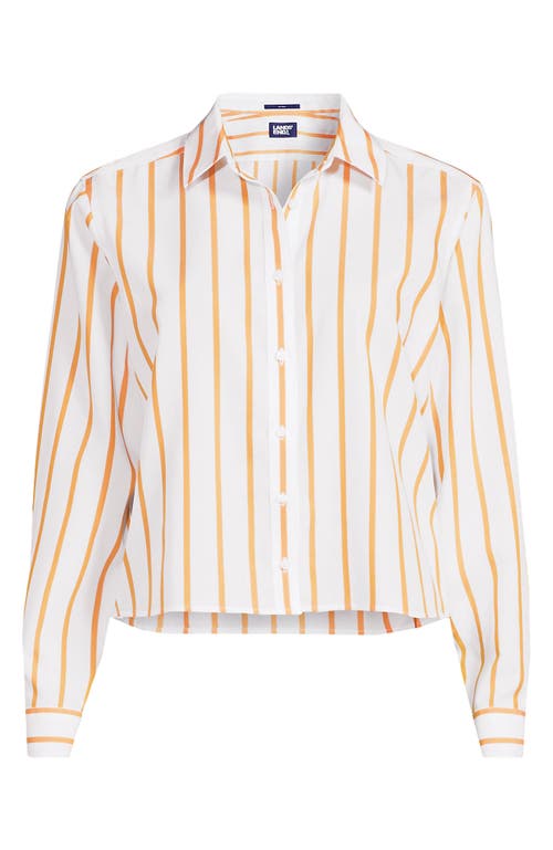 Lands' End No Iron Boxy Cropped Shirt