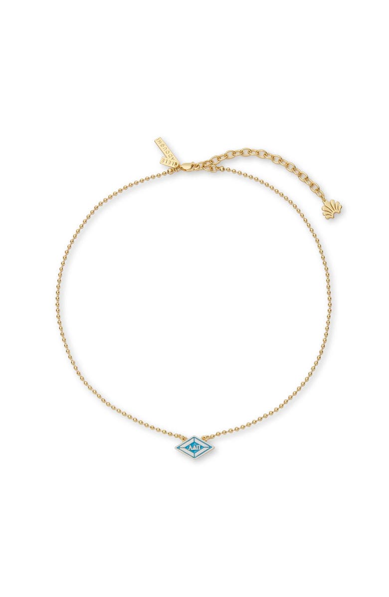 Lele Sadoughi Alpha Delta Pi Charm Necklace, Main, color, Gold 720