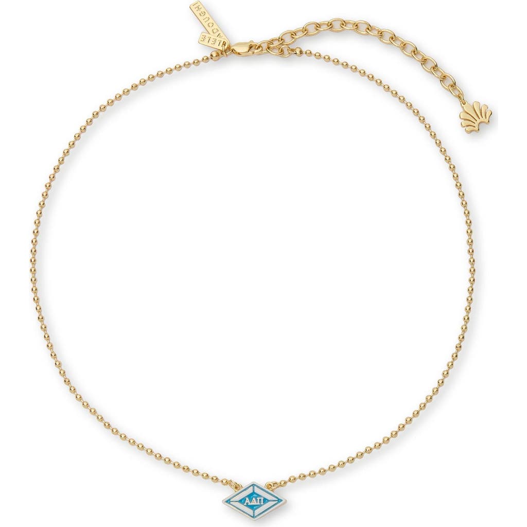 Lele Sadoughi Alpha Delta Pi Charm Necklace In Gold