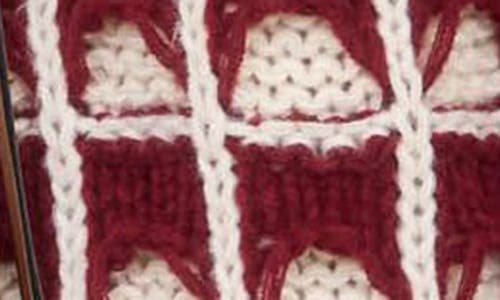 Blu Pepper Open Stitch Sweater In Burgundy