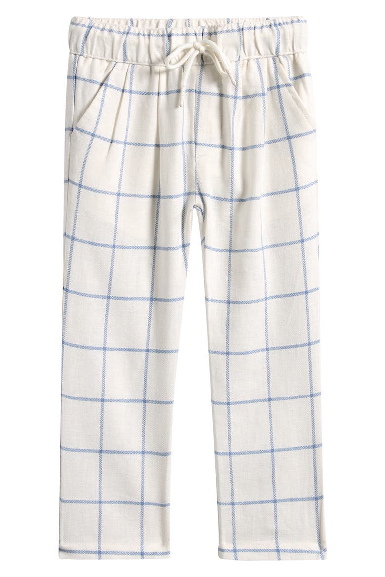 Kids' Resort Drawstring Pants, Main, color, WHITE WINDOWPANE