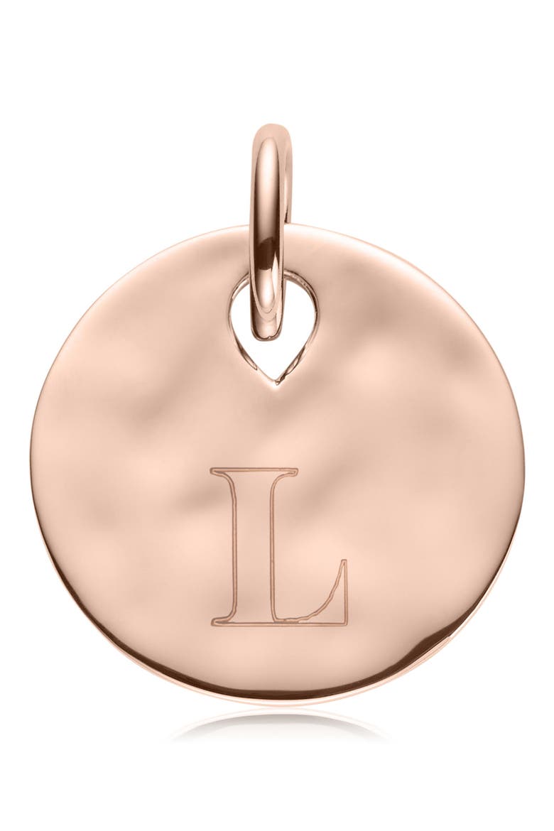 Hammered Pendant Charm, Alternate, color, ROS GOLD