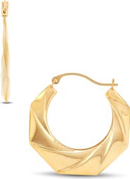 Frankie & Zoe Octagonal Hoop Earrings
