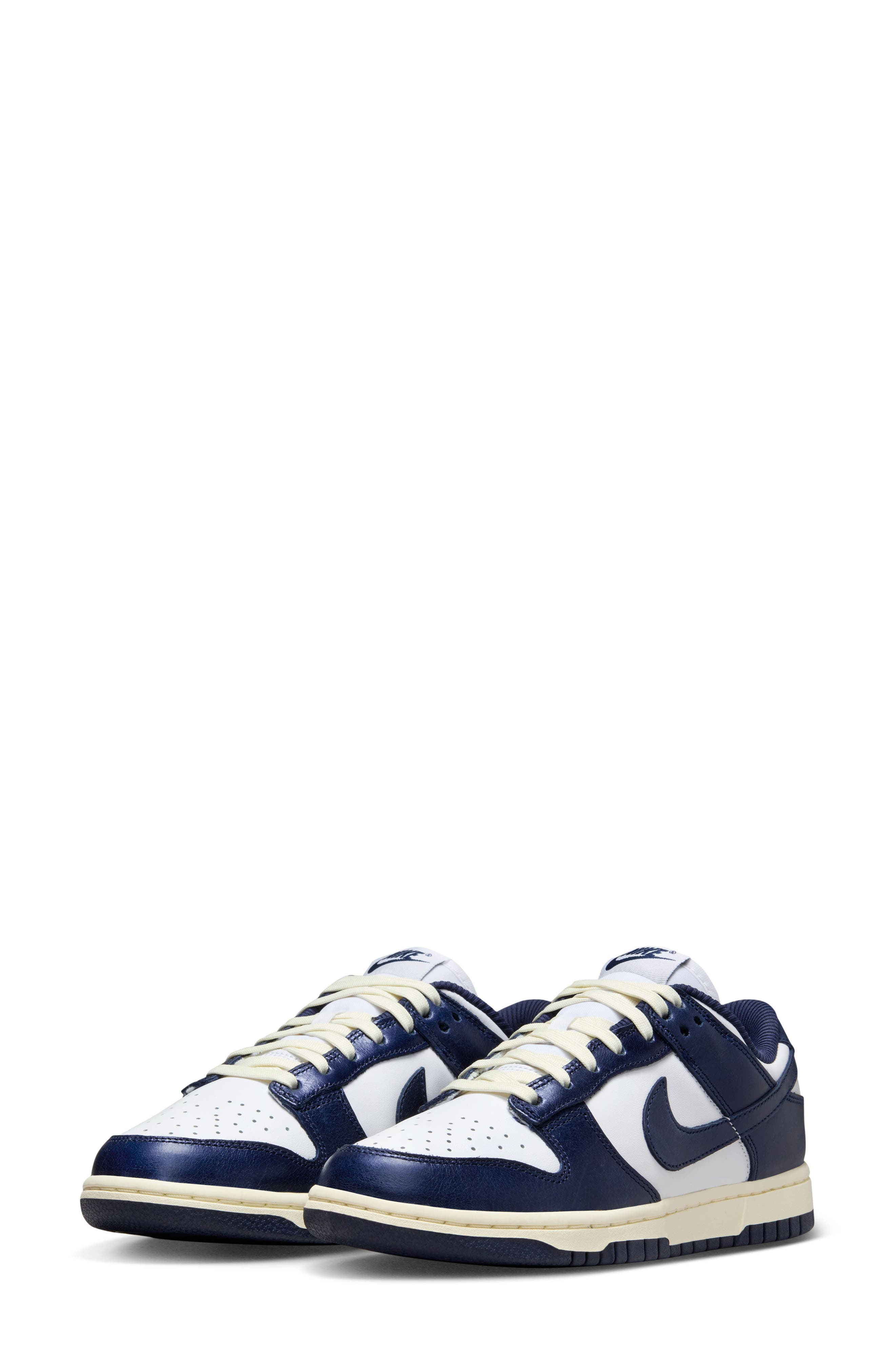 Dunk Low Premium Basketball Sneaker, Main, color, WHITE/ MIDNIGHT/ COCONUT MILK