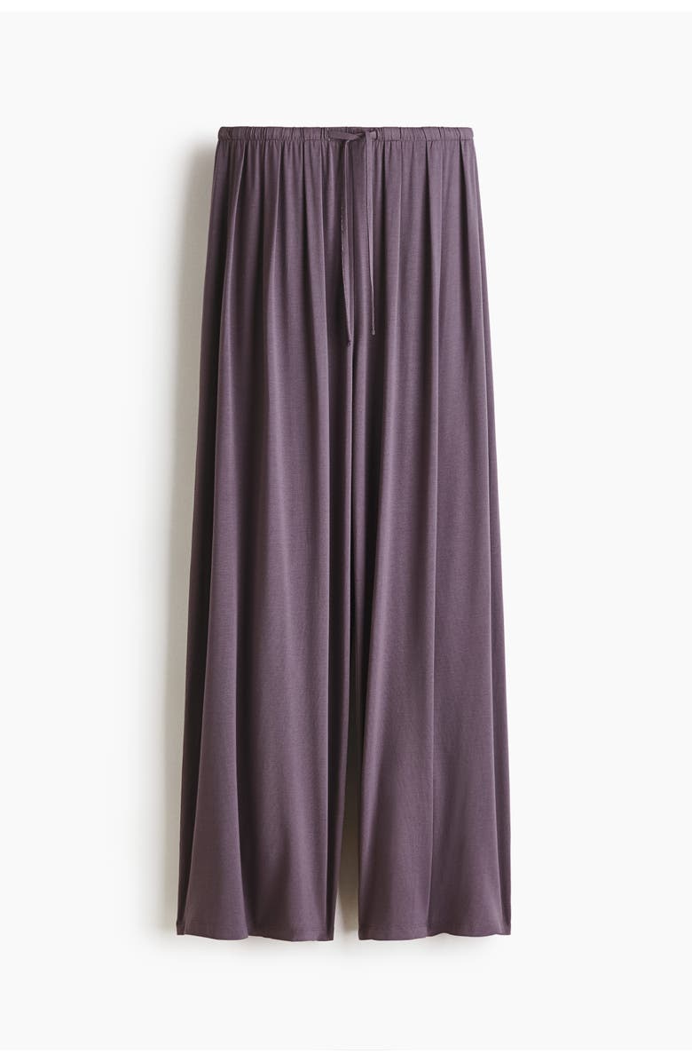 H&M Jersey Drawstring Trousers, Alternate, color, Dusty Purple