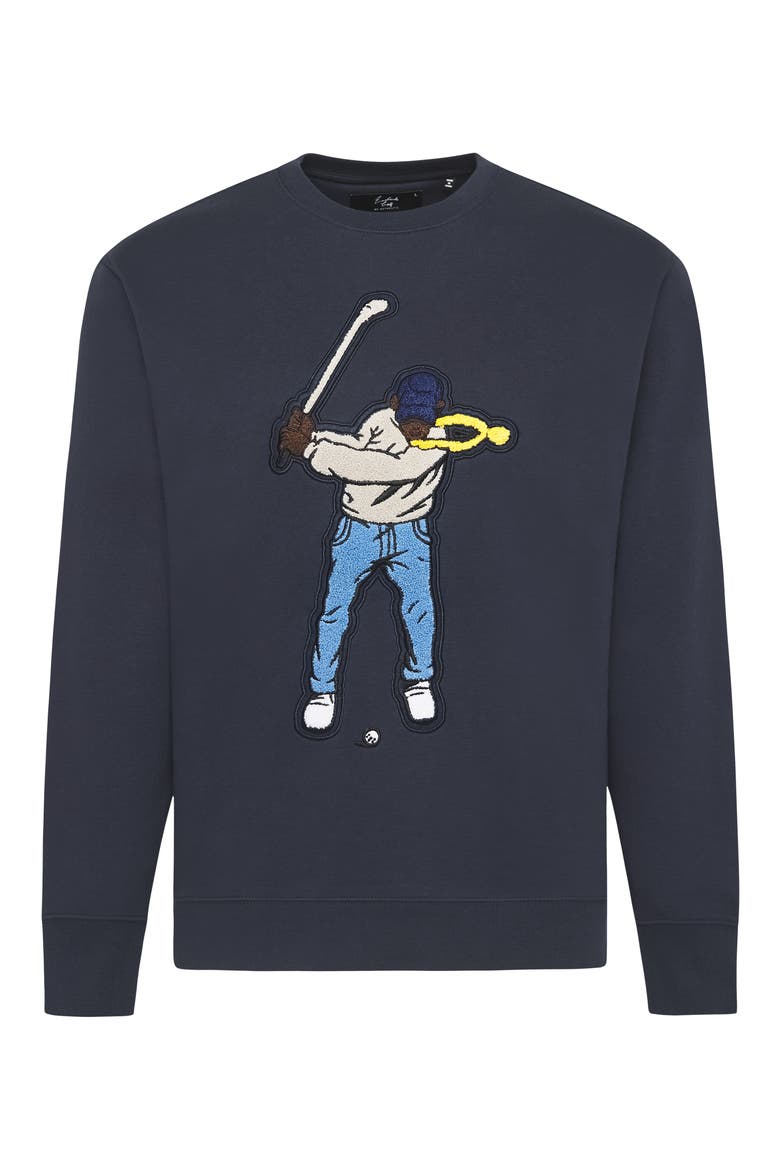 Swingman Core Fleece Sweatshirt, Main, color, MIDNIGHT NAVY