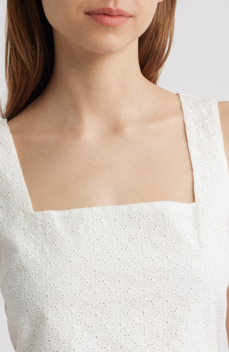 PAIGE Aelita Eyelet Crop Tank, Alternate, color, White