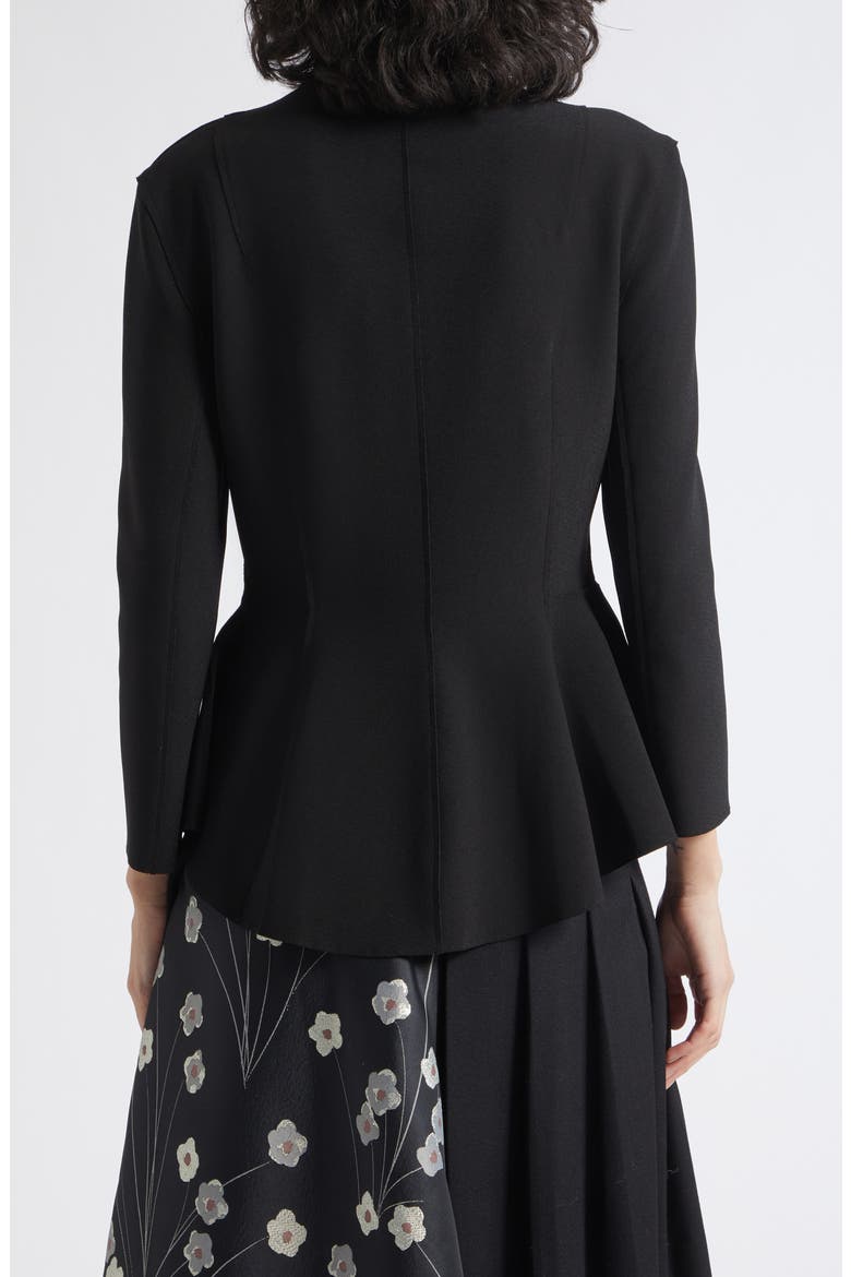 Double Layer Peplum Top, Alternate, color, BLACK