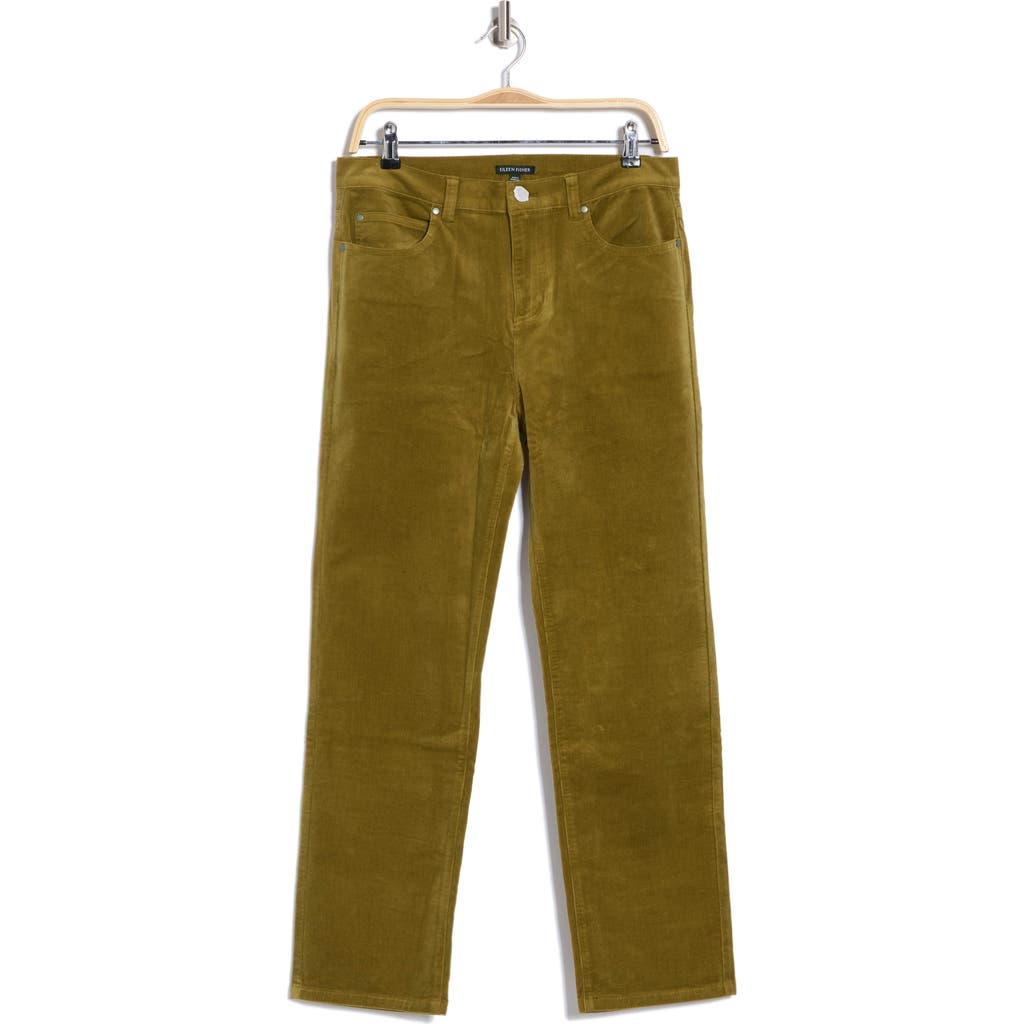 EILEEN FISHER EILEEN FISHER CORDUROY HIGH WAIST STRAIGHT LEG PANTS