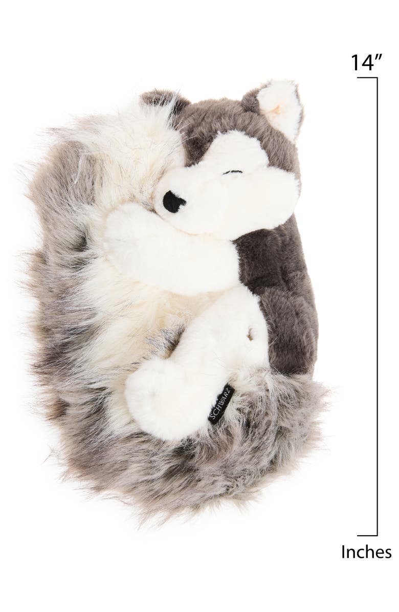 FAO Schwarz Big Tails Husky Plush Stuffed Animal, Alternate, color, Grey