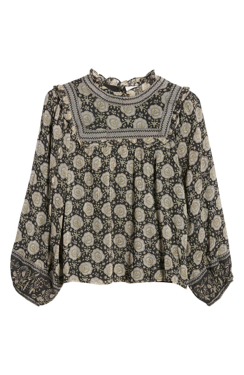 Cleobella Anita Print Peasant Blouse, Alternate, color,