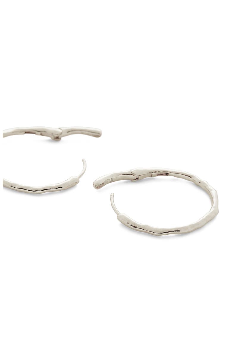 Siren Muse Medium Hoop Earrings, Alternate, color, STERLING SILVER