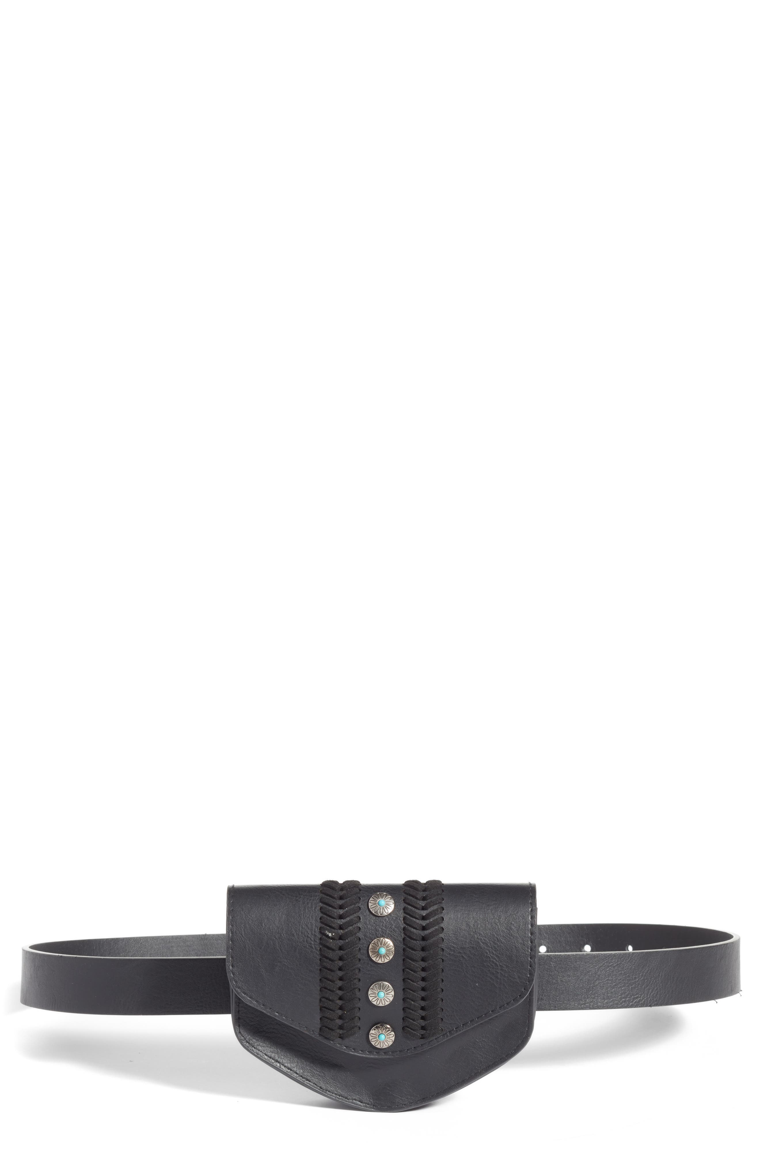 BP. Western Detail Faux Leather Belt Bag, Main, color, 