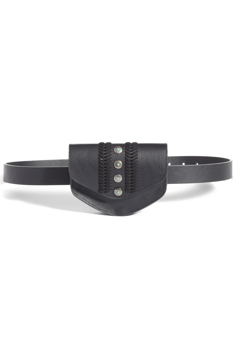 BP. Western Detail Faux Leather Belt Bag, Main, color,