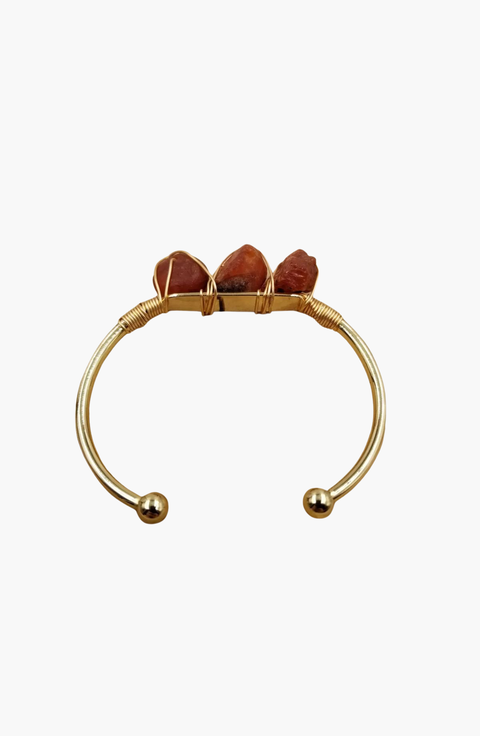 Gemstone Wire-Wrapped Bracelet
