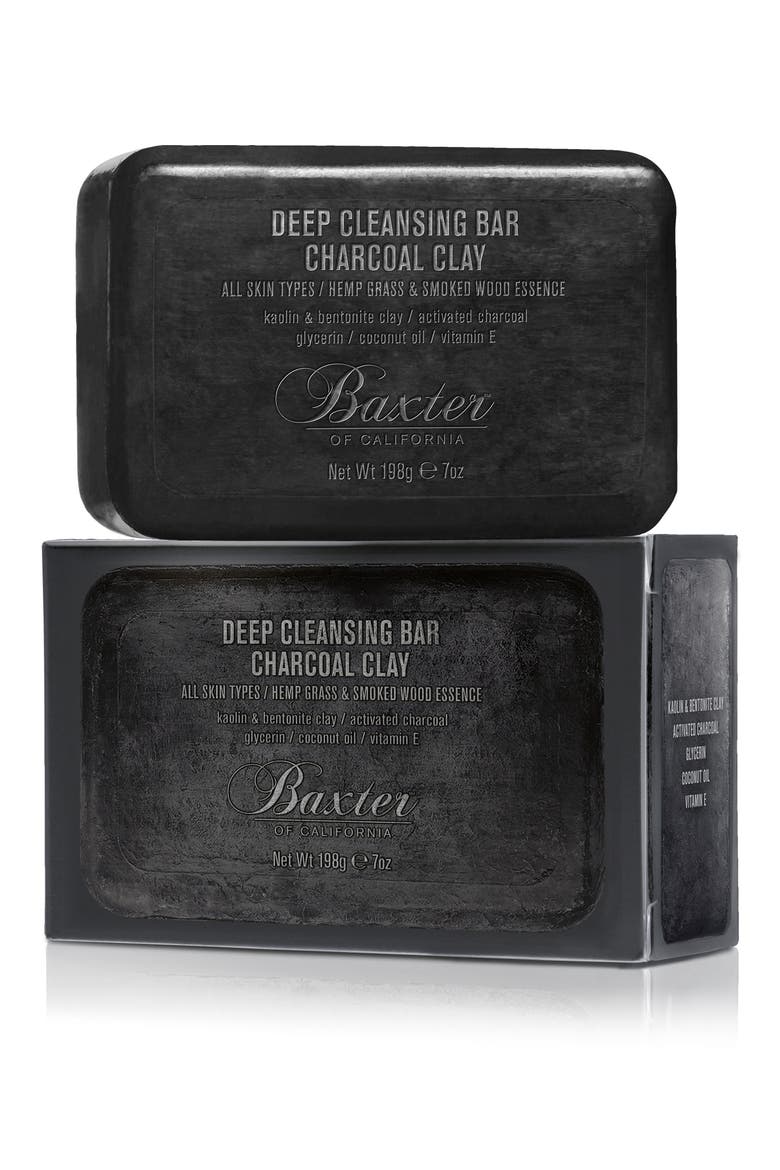 Deep Cleansing Charcoal Clay Bar Soap, Main, color, NO COLOR