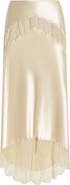 Dolce&Gabbana Lace Trim Silk Satin Slip Skirt