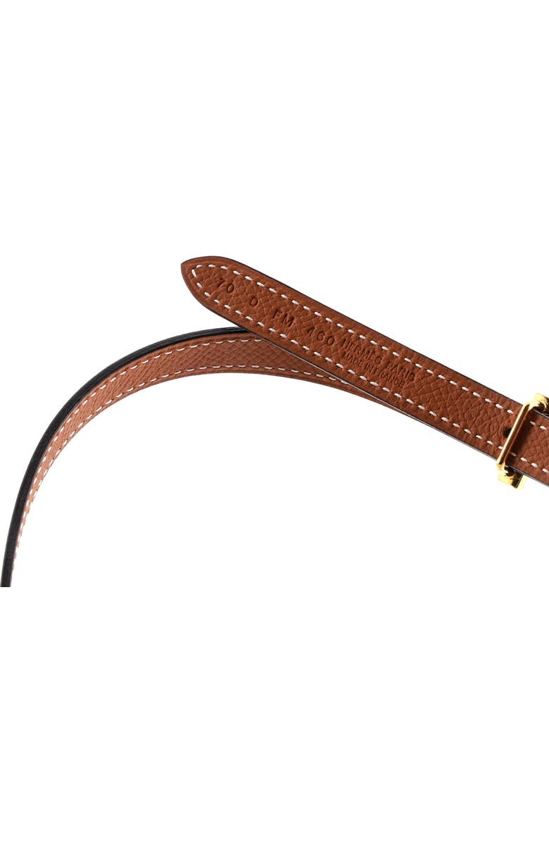 Pre-Owned Hermes Focus Reversible Belt Leather Thin, Alternate, color, Black