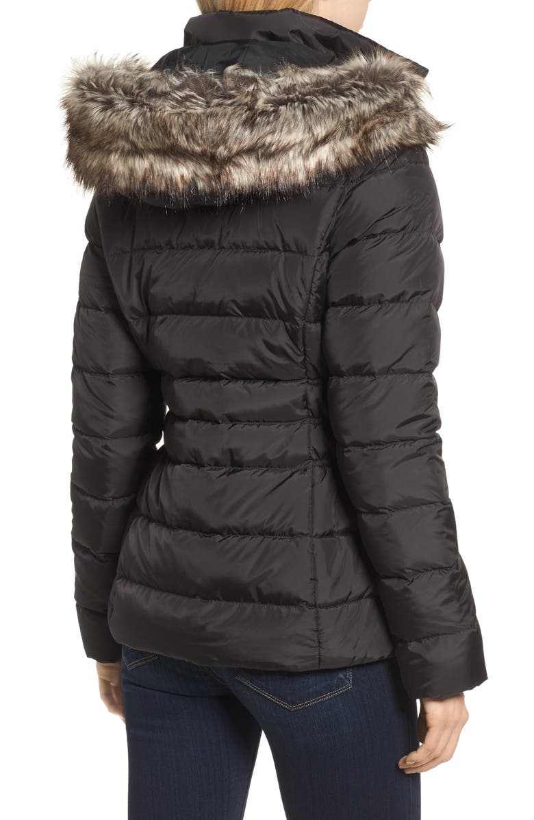 The North Face Gotham II Hooded Water Resistant 550-Fill-Power Down Jacket with Faux Fur Trim, Alternate, color,