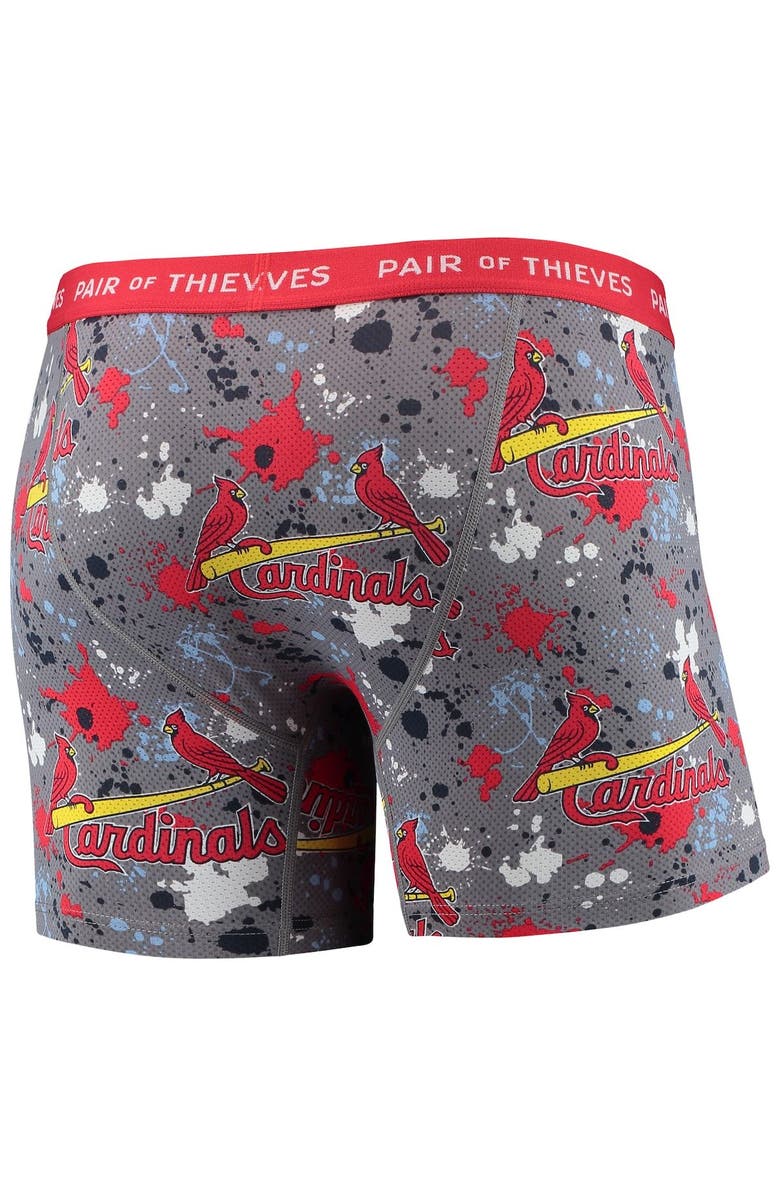 Pair of Thieves Men's Pair of Thieves Gray/Navy St. Louis Cardinals Super Fit 2-Pack Boxer Briefs Set, Alternate, color, Gray