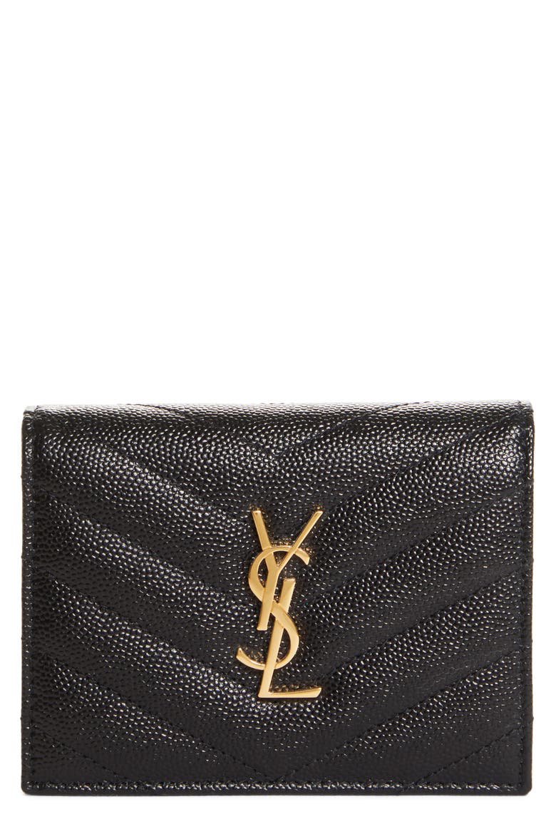 Monogram Matelassé Leather Wallet, Main, color, 1000 NERO/NERO