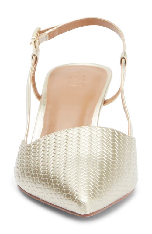 Nordstrom Rack Palmer Singback Pump In Gold Metallic