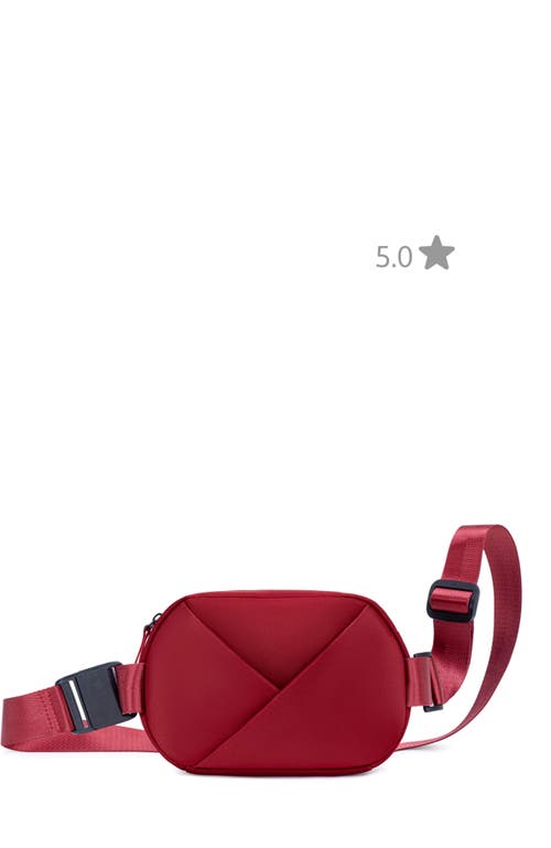 Lux and Nyx Origami Sling Bag and Belt Bag For Women in Crimson Red at Nordstrom