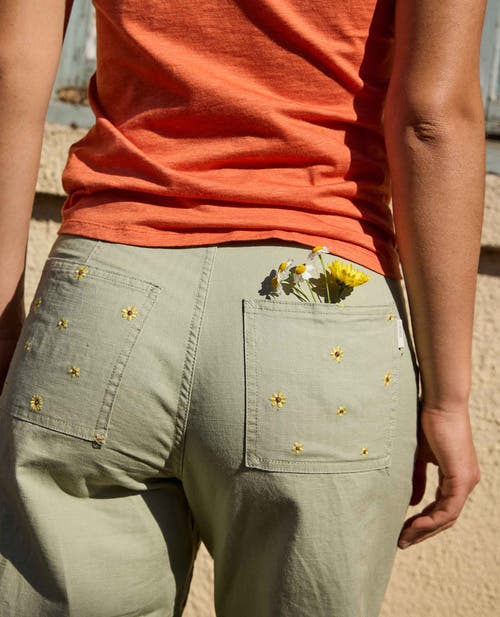 Toad And Co Juniper Utility Pant In Yucca Embroidery In Green