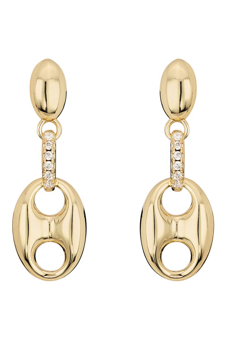 Puffy Mariner Cubic Zirconia Drop Earrings. video