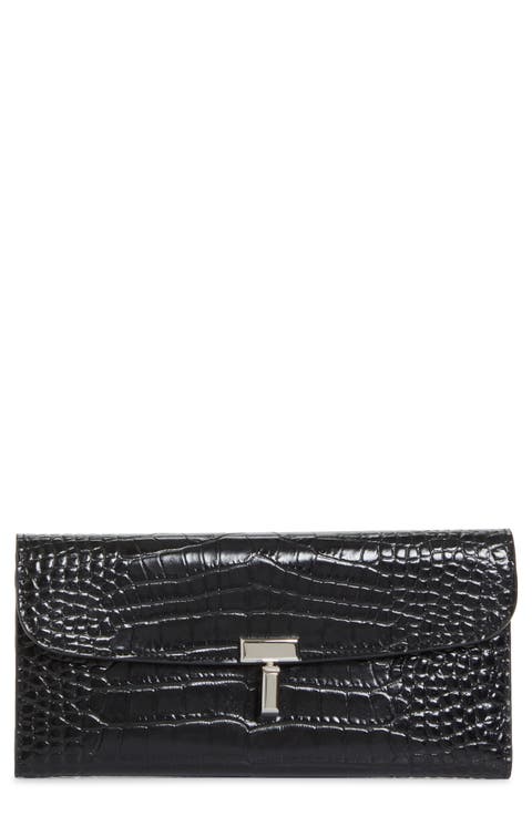 財布・小物その他 TOTEME Woman Wallet Black 253WAM0041LE0030 001 T-Lock leather wallet black – TOTEME