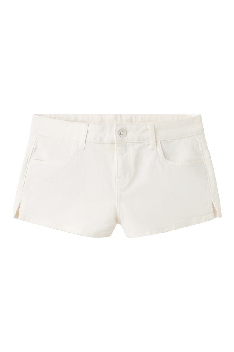 Low Rise Denim Shorts, Alternate, color, OFF WHITE