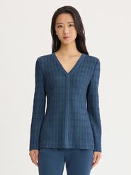 Misook Tonal Tweed Knit Tunic