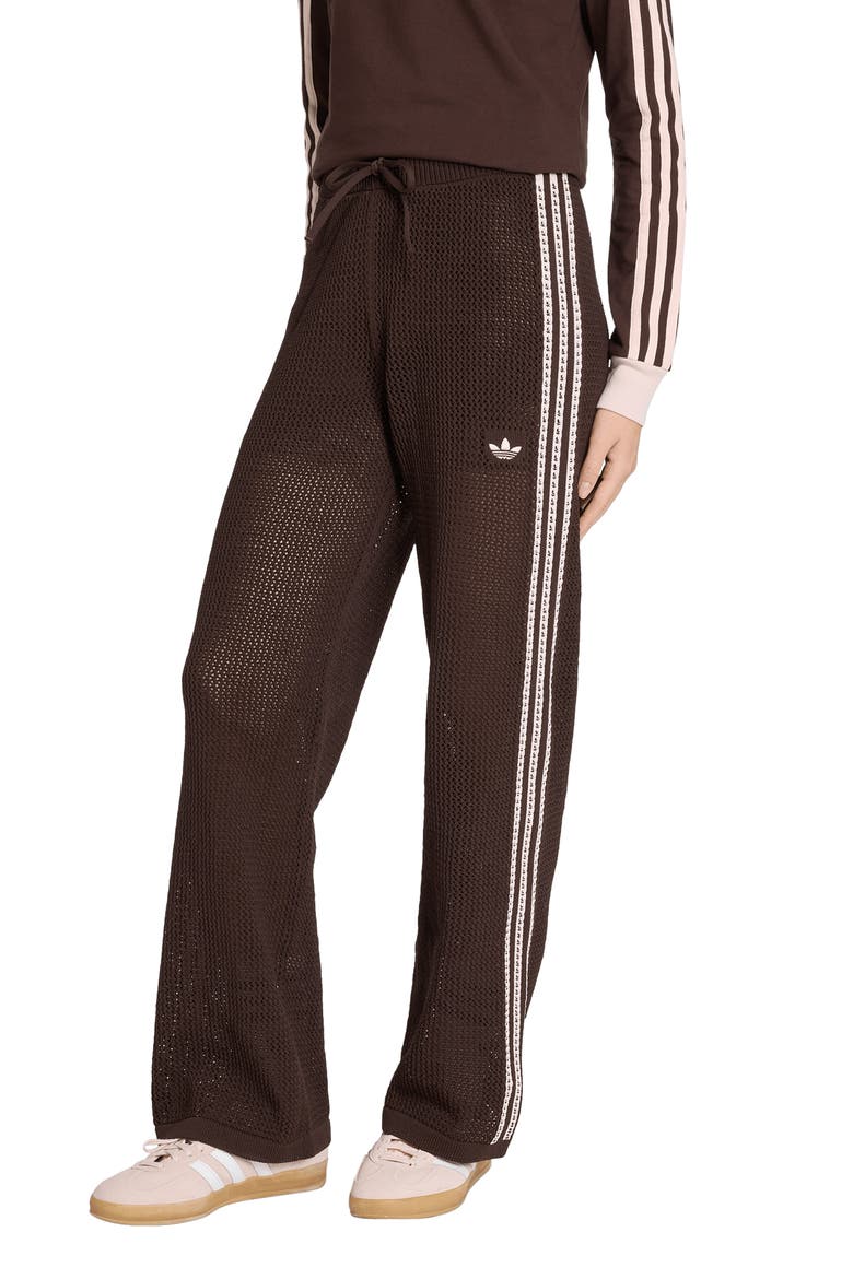 Firebird Open Knit Track Pants, Main, color, AURORA COFFEE/ /