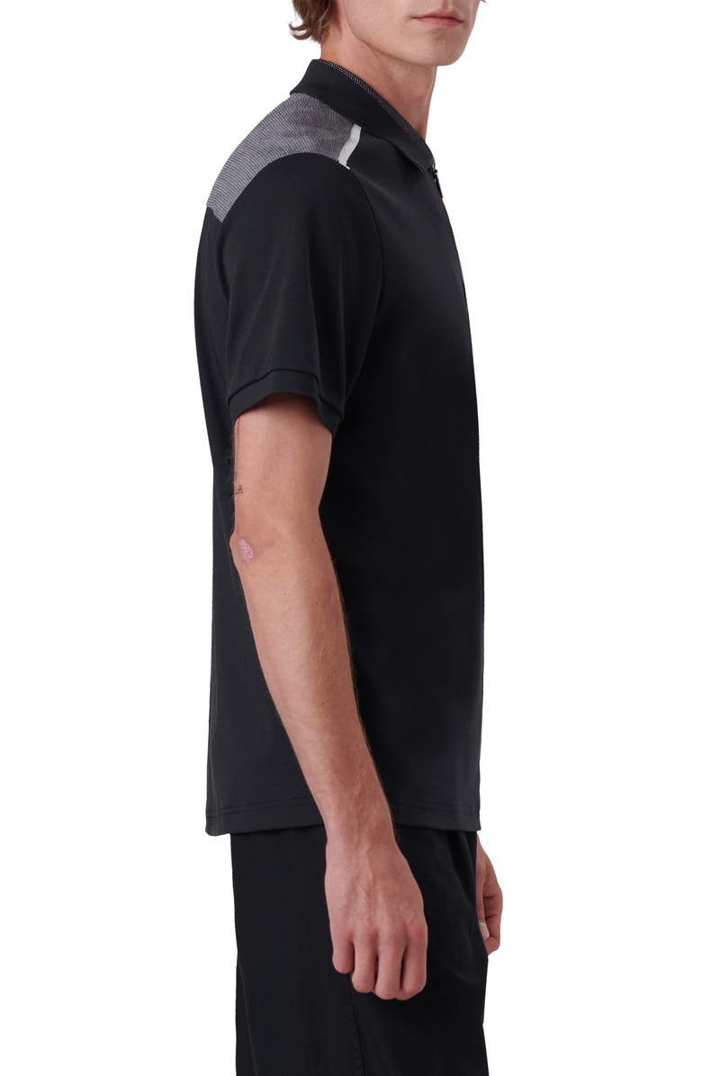 Bugatchi Solid Pima Cotton Zip Polo Shirt, Alternate, color, 