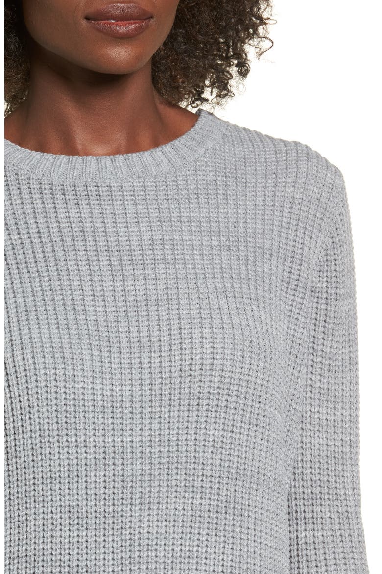 Flared Sleeve Sweater Dress, Alternate, color, GREY