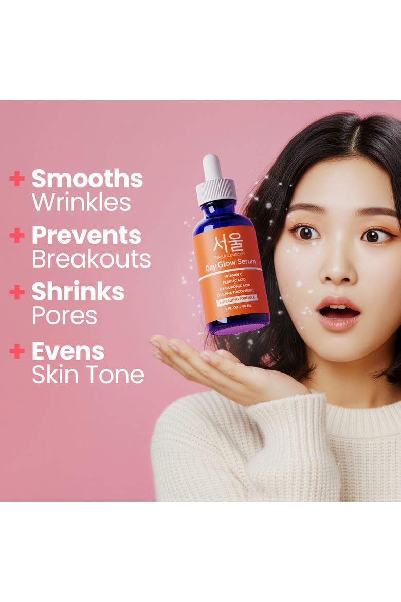 Korean Skincare Day Glow Vitamin C Serum K Beauty Skincare, Alternate, color, Clear