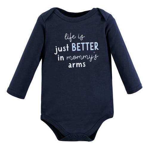 Hudson Baby Cotton Long-sleeve Bodysuits 3-pack In Multi