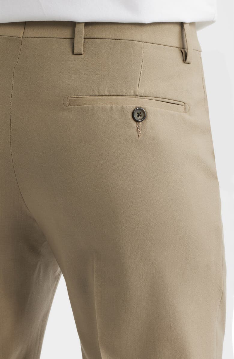 Berle Flat Front Tropical Weight Wool Dress Pants, Alternate, color, Taupe