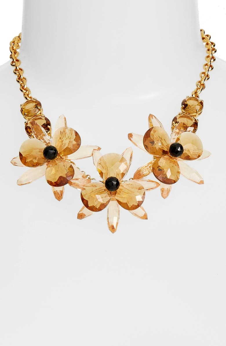 Kate Spade New York 'blooming brilliant' crystal frontal necklace, Alternate, color,