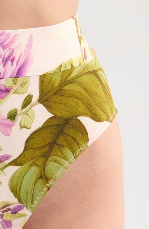 Kilo Brava Spring Garden High Waist Lounge Briefs In Spring Garden