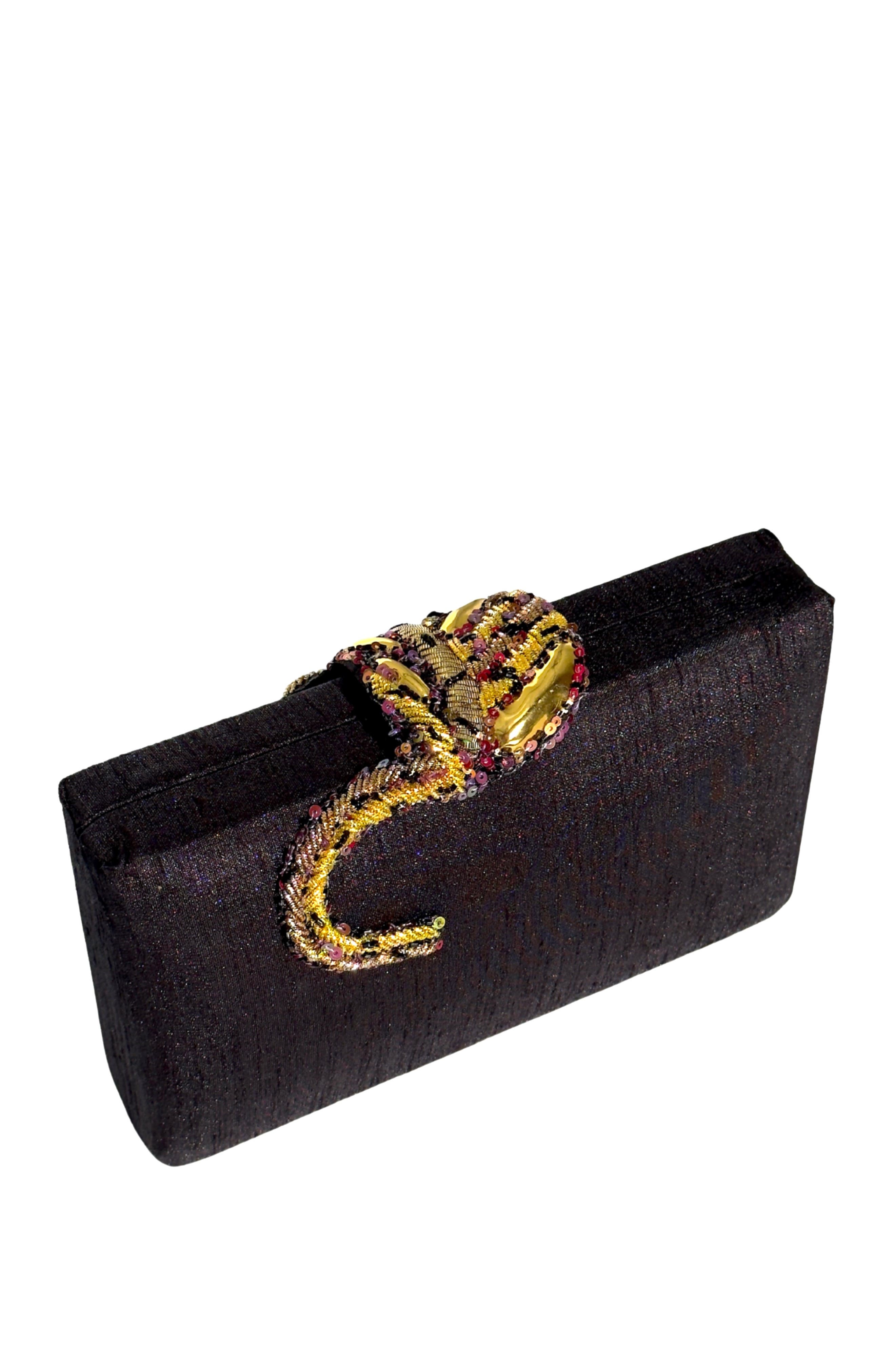 Simitri Raaka Clutch, Alternate, color, Onyx